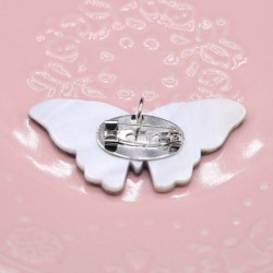 Borboleta de concha de pérola - broche