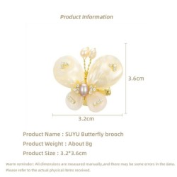 Borboleta de concha de pérola - com cristais / pérolas
