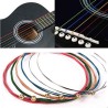Cordas de guitarra coloridas - conjunto de 6 peças