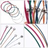 Cordas de guitarra coloridas - conjunto de 6 peças