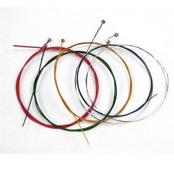 Cordas de guitarra coloridas - conjunto de 6 peças