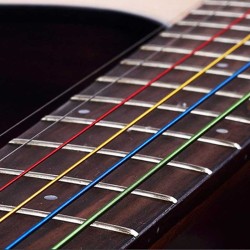Cordas de guitarra coloridas - conjunto de 6 peças