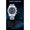 LIGE - luxury stainless steel Quartz watch - luminous - leather strap - waterproof - blueWatches