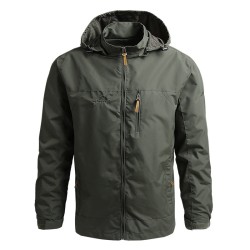 Jaqueta corta-vento masculina com capuz - jaqueta
