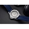 PAGANI DESIGN - relógio mecânico - aço inoxidável - à prova d'água - pulseira de nylon - azul
