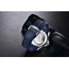PAGANI DESIGN - relógio mecânico - aço inoxidável - à prova d'água - pulseira de nylon - azul