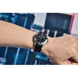 PAGANI DESIGN - relógio mecânico - aço inoxidável - à prova d'água - pulseira de nylon - preto