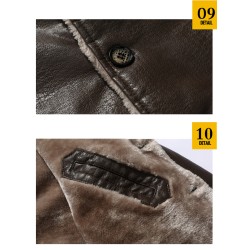 Warm leather jacket with furJackets