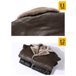 Warm leather jacket with furJackets