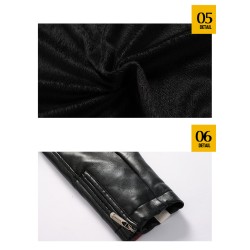 Jaqueta de couro curta - patches decorativos