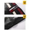 Jaqueta de couro curta - patches decorativos