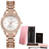 SUNKTA - elegante relógio de quartzo com cristais - ouro rosa