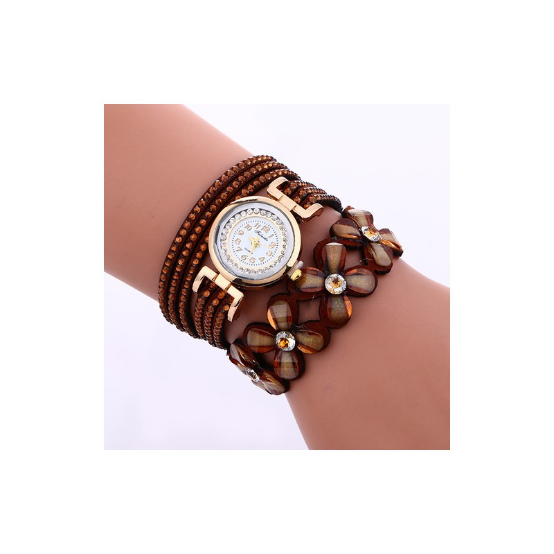 Pulseira de cristal multicamadas - com relógio
