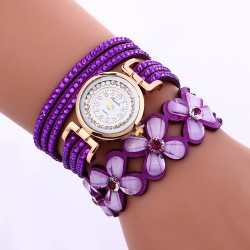 Pulseira de cristal multicamadas - com relógio