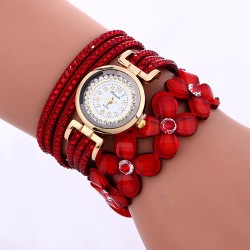 Pulseira de cristal multicamadas - com relógio