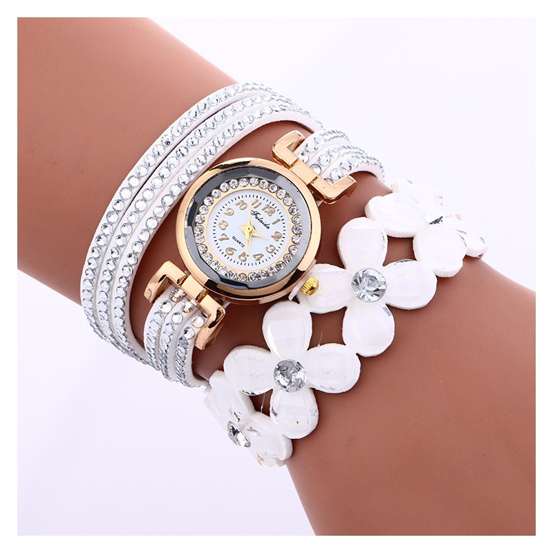 Pulseira de cristal multicamadas - com relógio