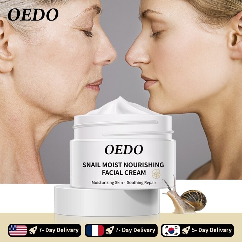 Creme facial extrato de caracol - colágeno - ácido hialurônico - anti-rugas / clareador / hidratante