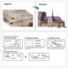 Quebra-cabeças de metal 3D - Catedral de Notre Dame - modelo DIY - kit de construção