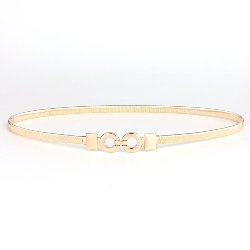 Cinto elástico dourado elegante