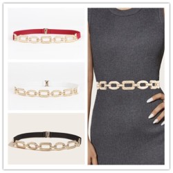 Fashionable elastic belt - square metal decorationsBelts
