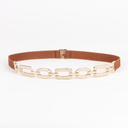 Fashionable elastic belt - square metal decorationsBelts