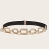 Fashionable elastic belt - square metal decorationsBelts