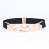 Cinto elástico da moda - com corrente decorativa de metal dourado