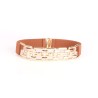 Cinto elástico da moda - com corrente decorativa de metal dourado