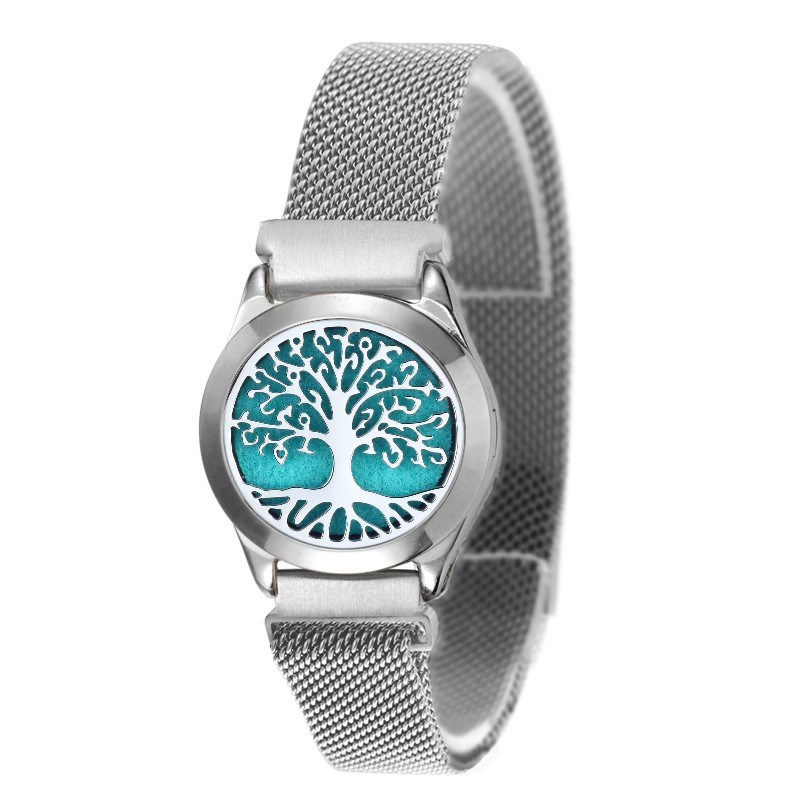 Pulseira difusora de aromaterapia - pulseira de malha de aço inoxidável