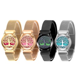 Pulseira difusora de aromaterapia - pulseira de malha de aço inoxidável