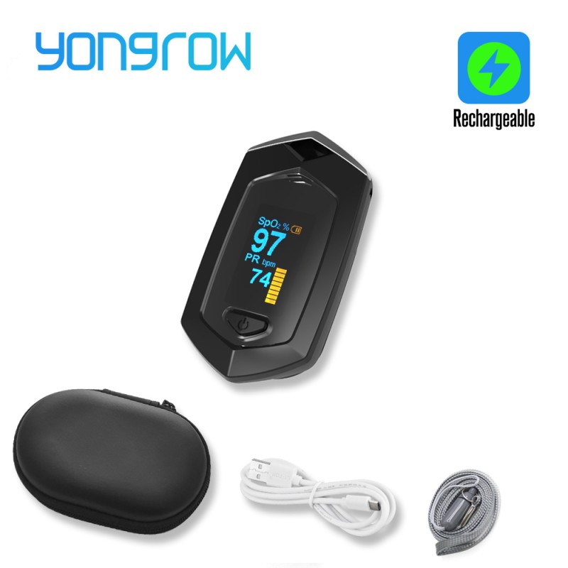 Yongrow - oxímetro digital médico - medidor de pulso / oxigênio no sangue / saturação - monitor SPO2 PR