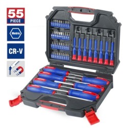 WORKPRO - conjunto de chaves de fenda de precisão - bits - 55 peças
