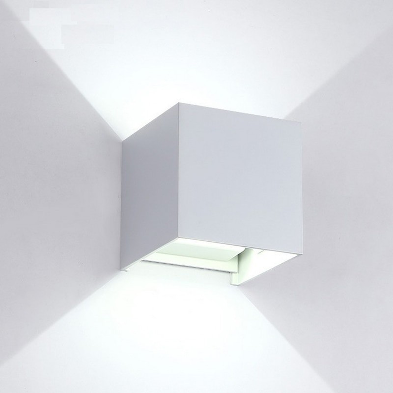Candeeiro de parede LED quadrado - ajustável - IP65 à prova de água - AC85-265V - 6W