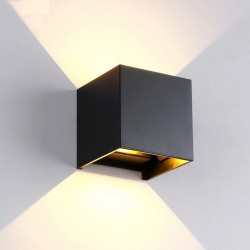 Candeeiro de parede LED quadrado - ajustável - IP65 à prova de água - AC85-265V - 6W