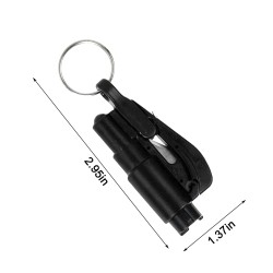 3 em 1 mini martelo de emergência de segurança - cortador de cinto de segurança - quebra-vidros