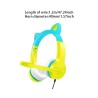 Fones de ouvido de orelhas de gato brilhantes - fone de ouvido com fio - com microfone
