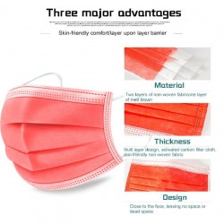 Disposable anti-bacterial face / mouth masks - 3 layer - redMouth masks
