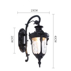 Retro outdoor wall lamp - waterproof - with glass fixture - E27Wall lights