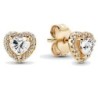 Heart shaped earrings with crystalsEarrings