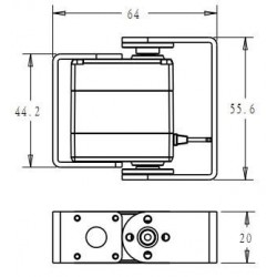 25kg / RDS3225 - robot digital servo - arduino - metal gear - with long / short straight U-mountingR/C parts