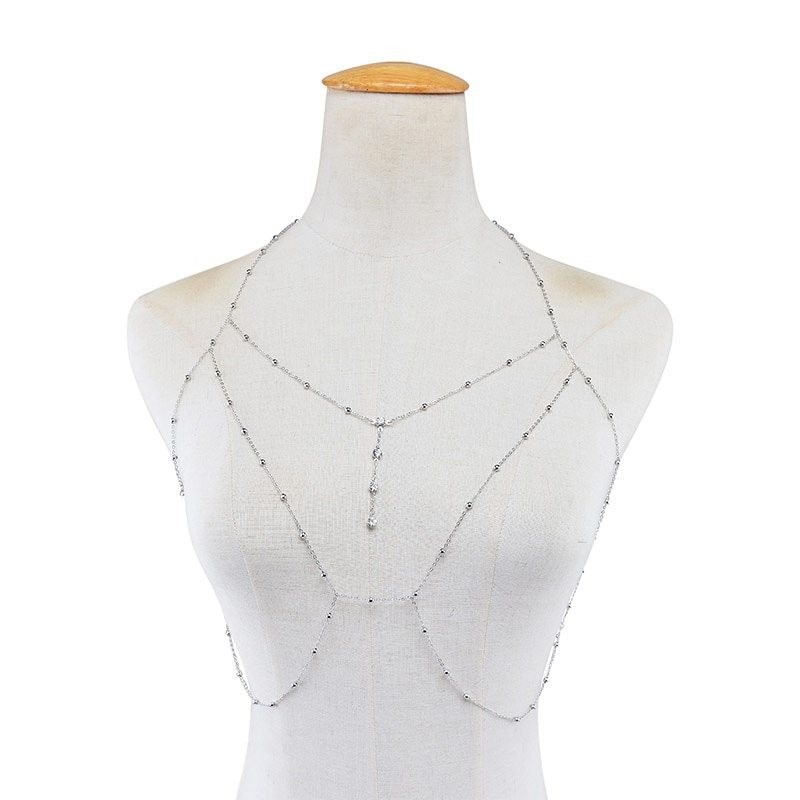 Corrente / colar com tassel - com cristais