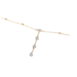 Corrente / colar com tassel - com cristais