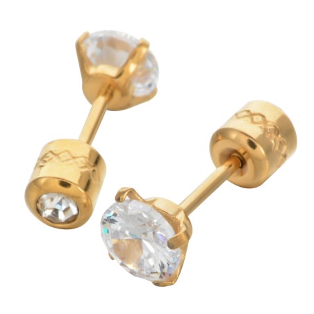 Brincos pequenos com cristal