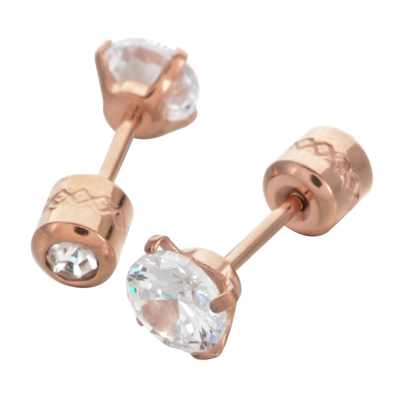 Brincos pequenos com cristal