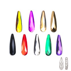 Gotas de lágrima de cristal multicoloridas - decoração de unhas - 20 peças