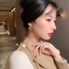 Elegant golden round earrings - multiple circlesEarrings