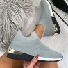 Mesh sports sneakers - slip on shoes - with high platformShoes