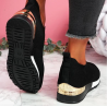 Tênis esportivo em mesh - slip on - com plataforma alta
