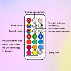 Lâmpada LED - E12 - E14 - RGB - com controle remoto - regulável