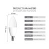 Lâmpada LED - E12 - E14 - RGB - com controle remoto - regulável